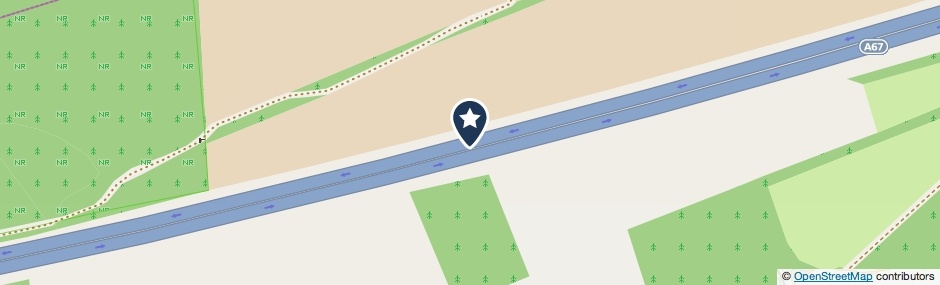 Kaartweergave A67 in Maasbree