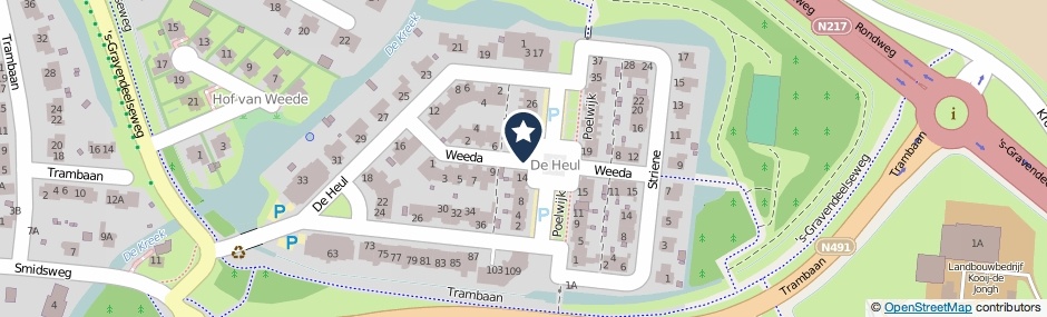 Kaartweergave Weeda in Maasdam