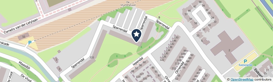Kaartweergave Sparrendal 430 in Maassluis