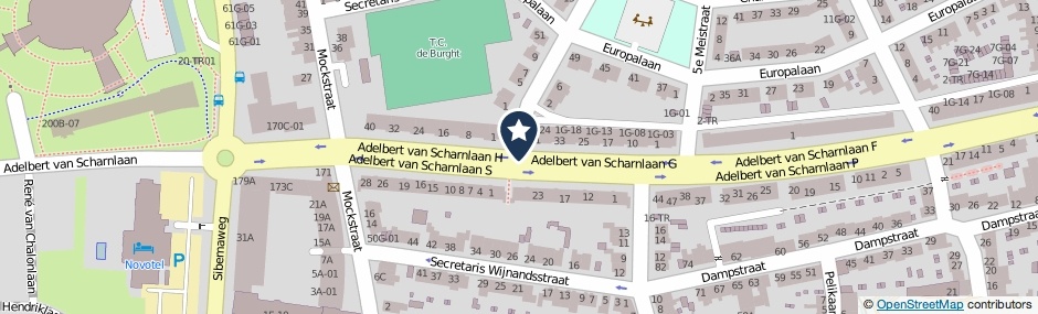 Kaartweergave Adelbert Van Scharnlaan in Maastricht