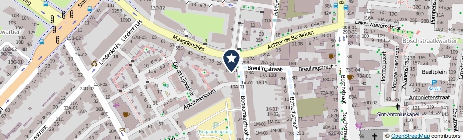 Kaartweergave Bogaardenstraat 8-A01 in Maastricht