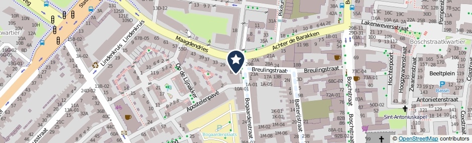 Kaartweergave Bogaardenstraat 8-C02 in Maastricht