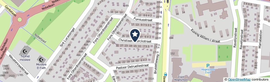 Kaartweergave Christiaan Sterckstraat in Maastricht
