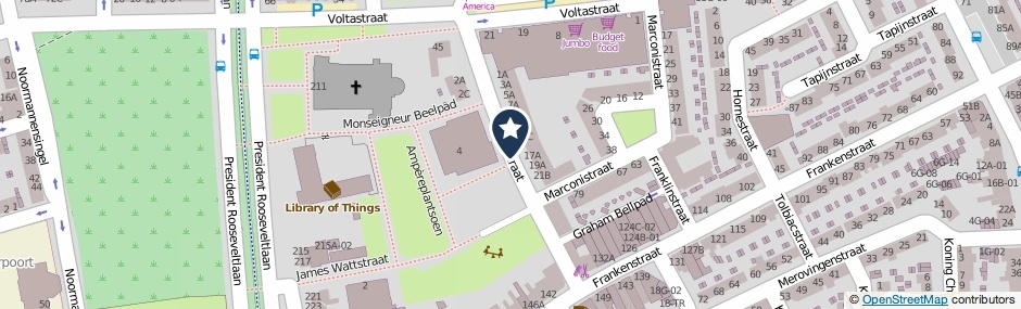 Kaartweergave Edisonstraat in Maastricht