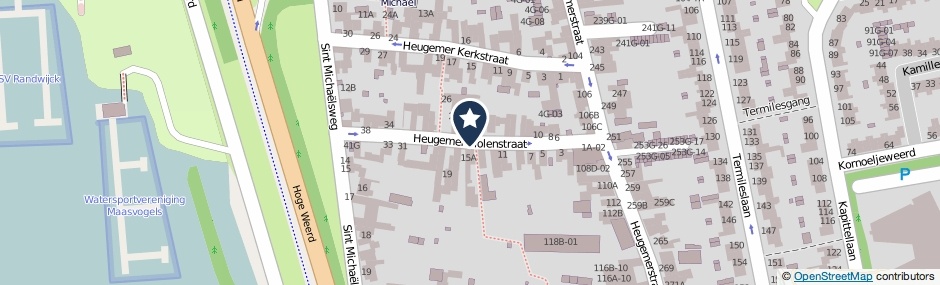 Kaartweergave Heugemer Molenstraat in Maastricht