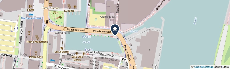 Kaartweergave Maasmolendijk in Maastricht