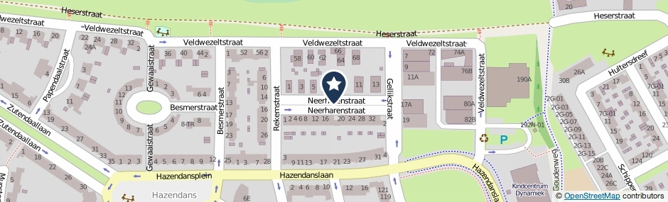Kaartweergave Neerharenstraat in Maastricht