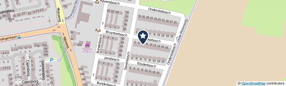 Kaartweergave Osebosch 6 in Maastricht