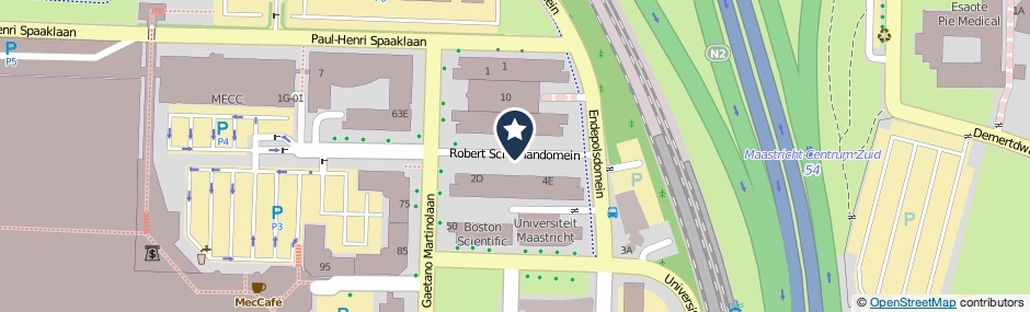 Kaartweergave Robert Schumandomein in Maastricht