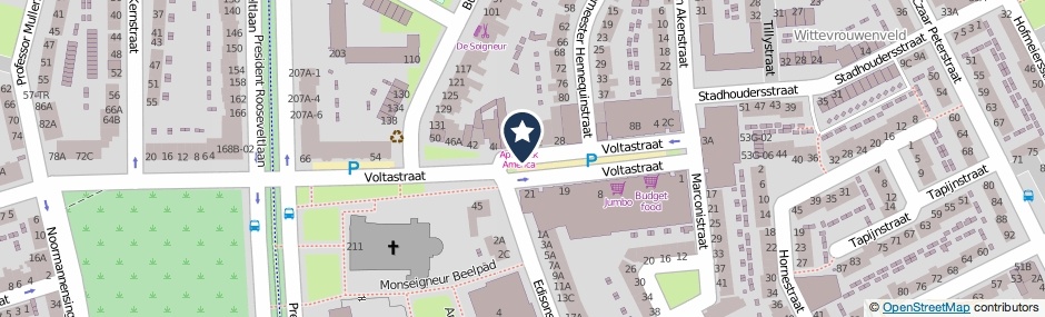 Kaartweergave Voltastraat in Maastricht