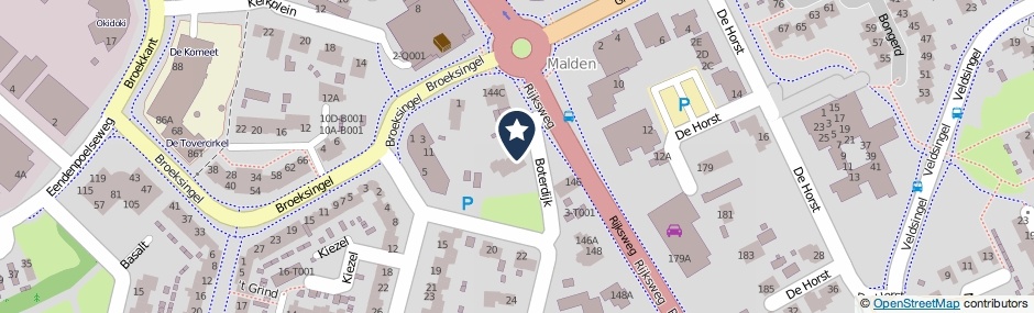 Kaartweergave Boterdijk 2 in Malden