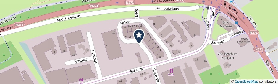 Kaartweergave Steiger in Malden