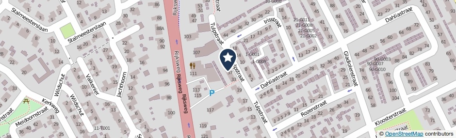 Kaartweergave Tulpstraat 39 in Malden