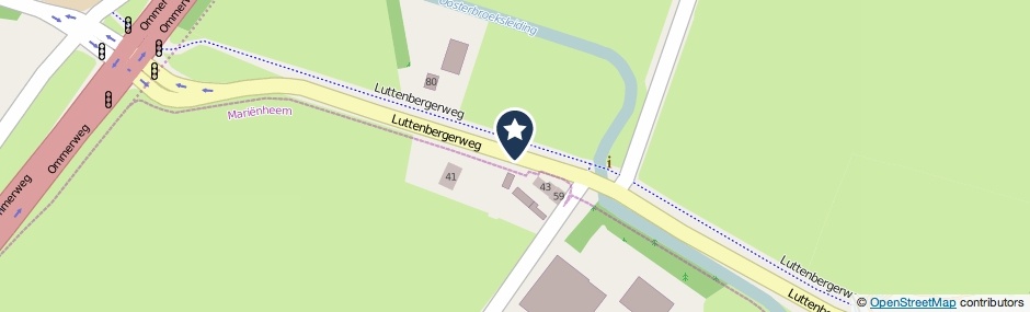 Kaartweergave Luttenbergerweg in Mariënheem