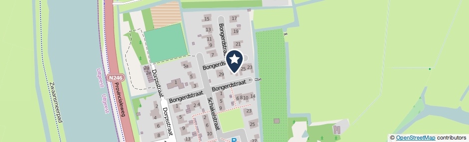 Kaartweergave Bongerdstraat 27 in Markenbinnen
