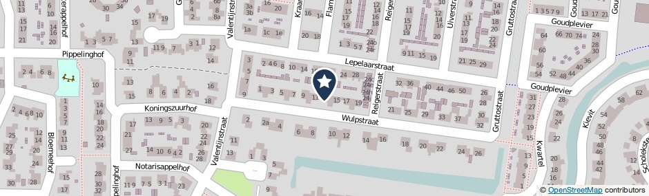Kaartweergave Wulpstraat 13 in Maurik