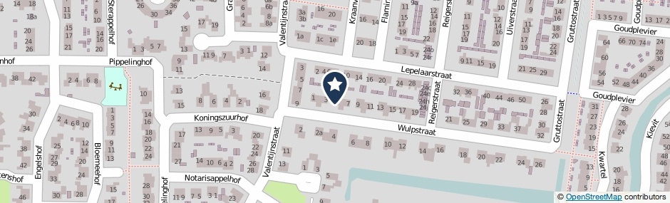 Kaartweergave Wulpstraat 5 in Maurik