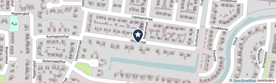 Kaartweergave Wulpstraat in Maurik