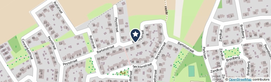 Kaartweergave Bartelsstraat in Melick