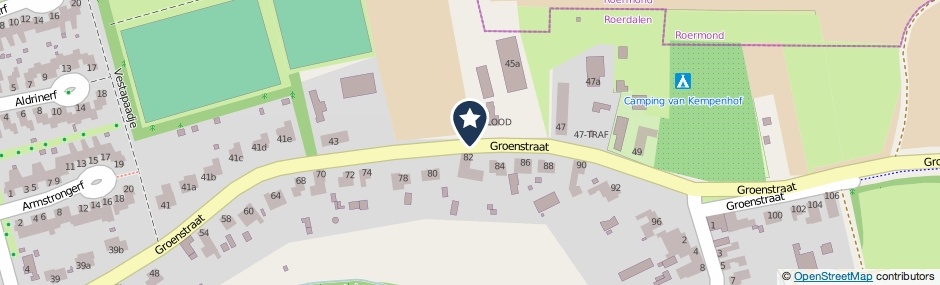 Kaartweergave Groenstraat in Melick