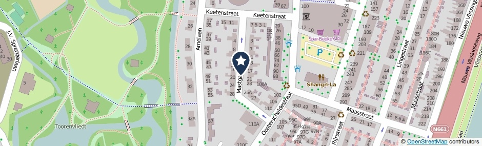 Kaartweergave Mastgatstraat in Middelburg