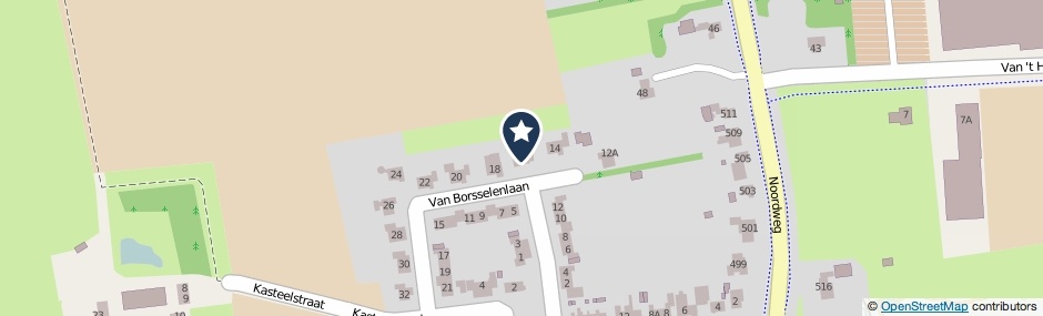 Kaartweergave Van Borsselenlaan 16 in Middelburg
