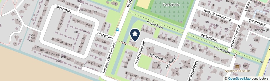 Kaartweergave Nachtegaalstraat 39 in Middenbeemster