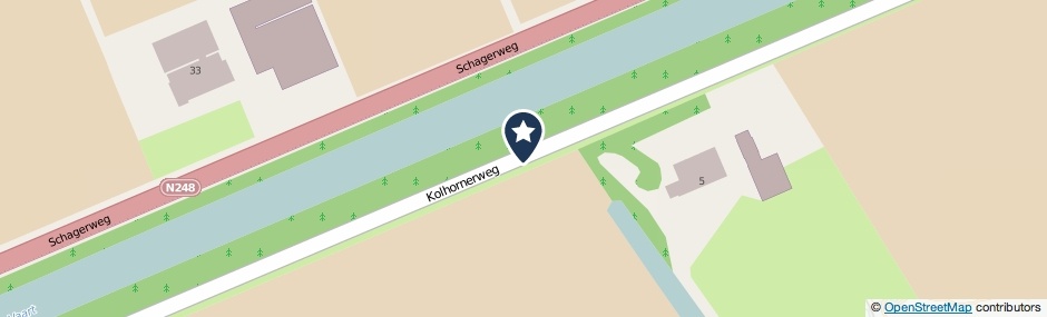 Kaartweergave Kolhornerweg in Middenmeer