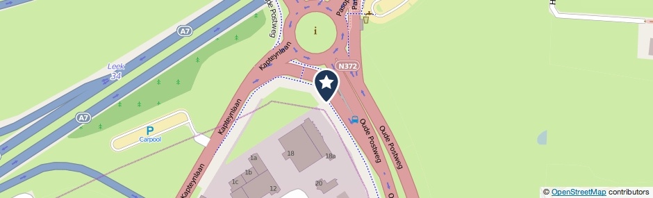 Kaartweergave Oude Postweg in Midwolde