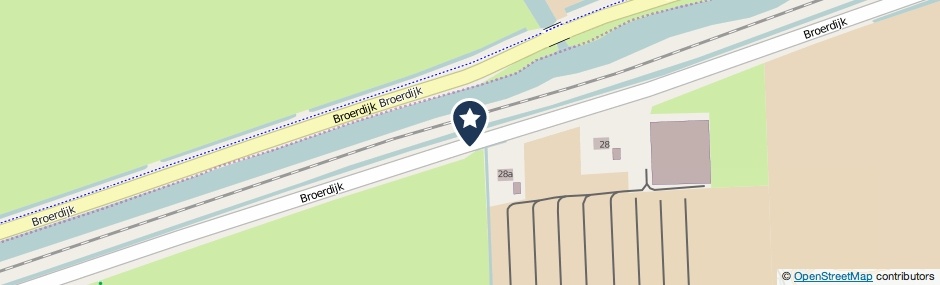 Kaartweergave Broerdijk in Midwoud