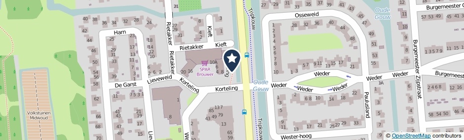 Kaartweergave Korteling in Midwoud