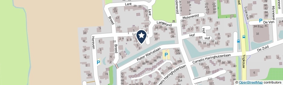 Kaartweergave Steert in Midwoud