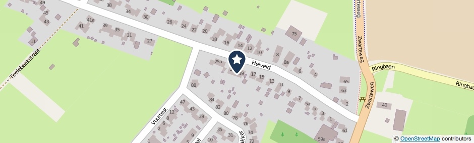 Kaartweergave Heiveld 21 in Milsbeek