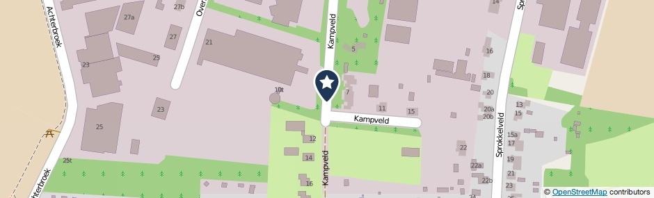 Kaartweergave Kampveld in Milsbeek