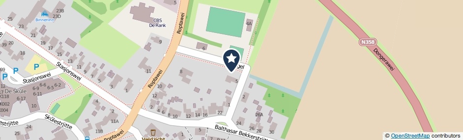 Kaartweergave Singel in Mitselwier