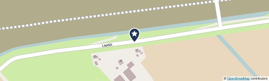 Kaartweergave Lapdijk in Moerdijk