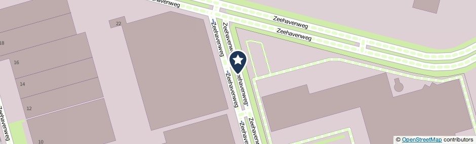 Kaartweergave Zeehavenweg in Moerdijk