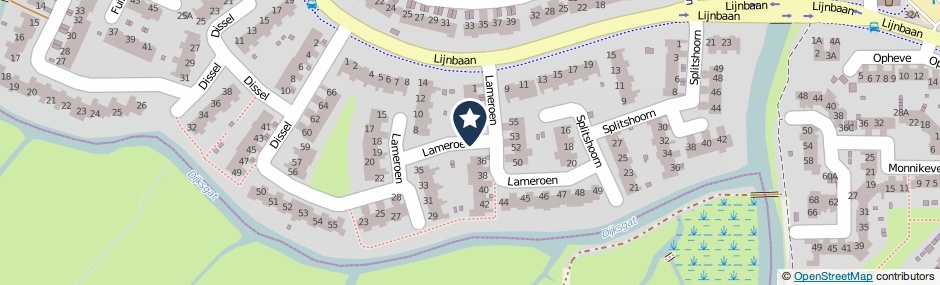 Kaartweergave Lameroen in Monnickendam