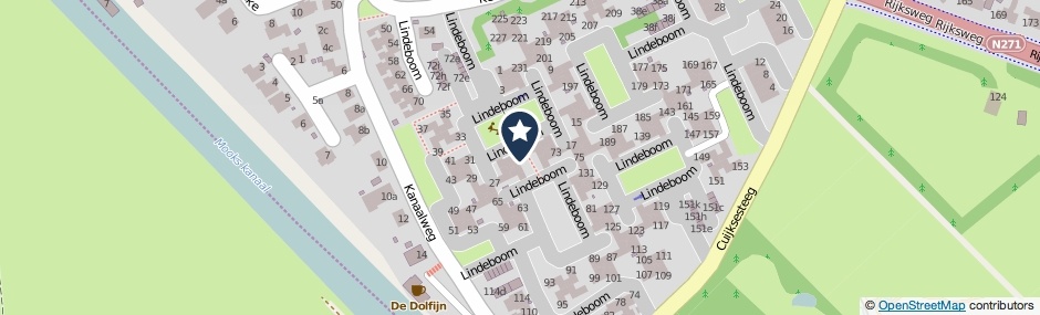Kaartweergave Lindeboom 23 in Mook