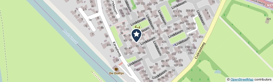 Kaartweergave Lindeboom 27 in Mook