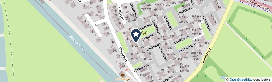 Kaartweergave Lindeboom 31 in Mook