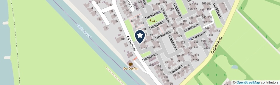 Kaartweergave Lindeboom 49 in Mook
