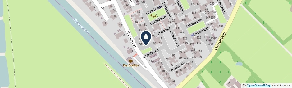 Kaartweergave Lindeboom 53 in Mook
