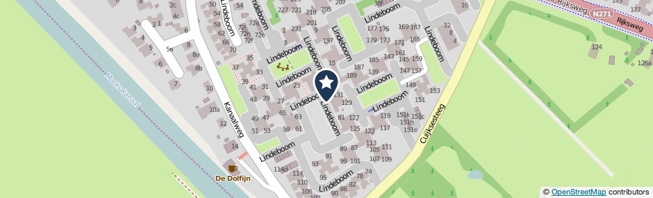 Kaartweergave Lindeboom 77 in Mook