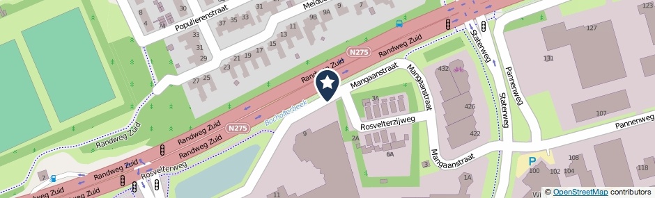 Kaartweergave Mangaanstraat in Nederweert