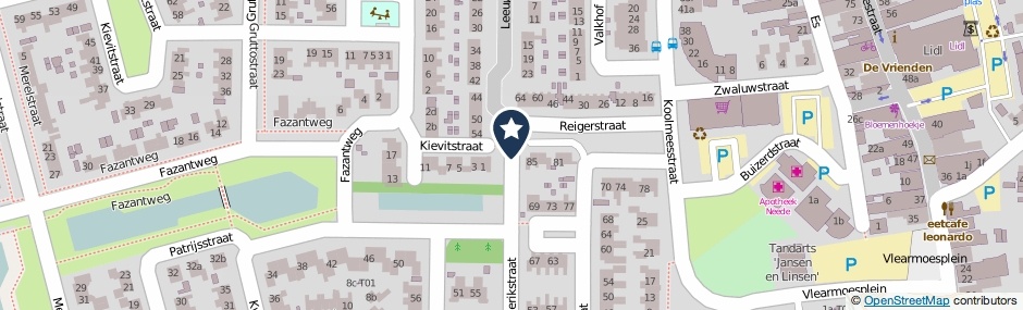 Kaartweergave Leeuwerikstraat in Neede