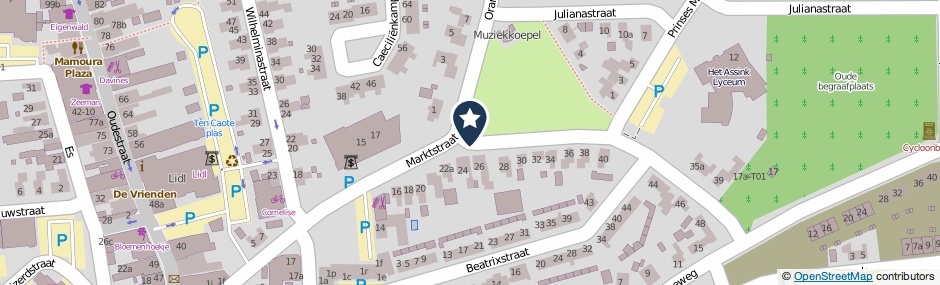 Kaartweergave Marktstraat in Neede