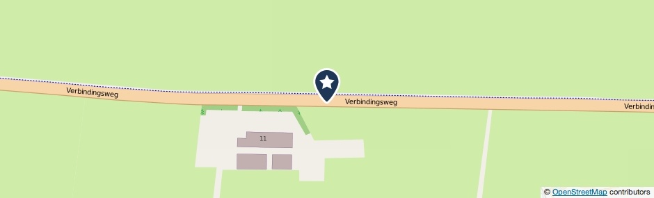 Kaartweergave Verbindingsweg in Nes (gemeente Ameland Friesland)