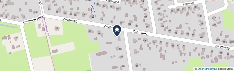 Kaartweergave Zwarteweg 51 in Nieuw-Amsterdam