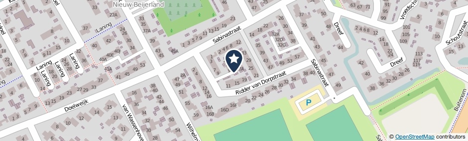 Kaartweergave Ridder Van Dorpstraat in Nieuw-Beijerland